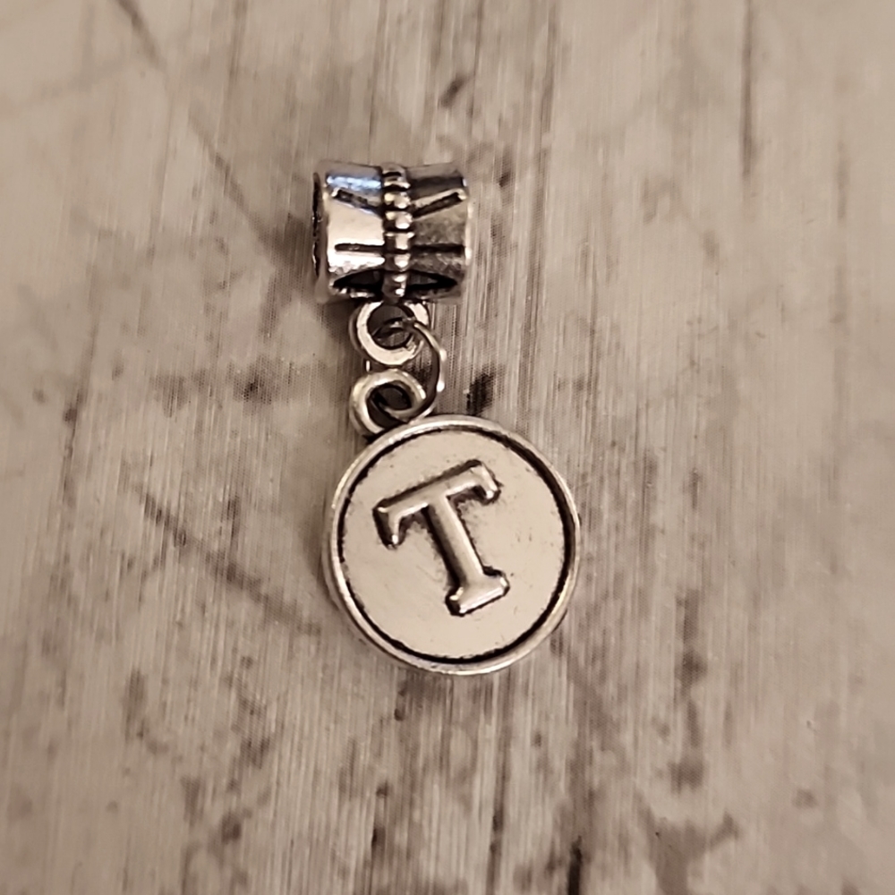 Initial LETTER T Charms for Charm Bracelet